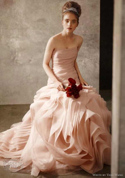 Wedding dresses - Vera Wang-růžová